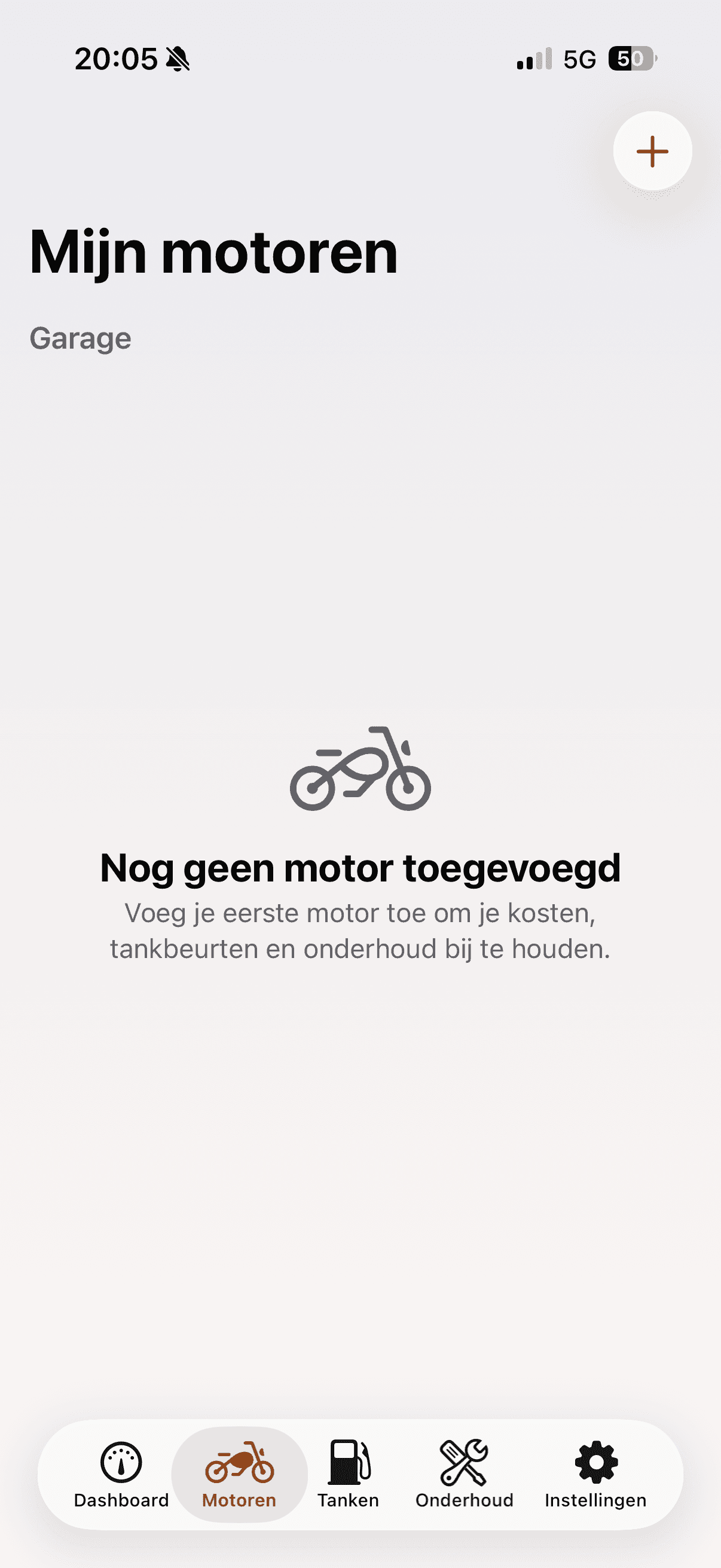 MotoKas App Store-screenshot van motoren beheren