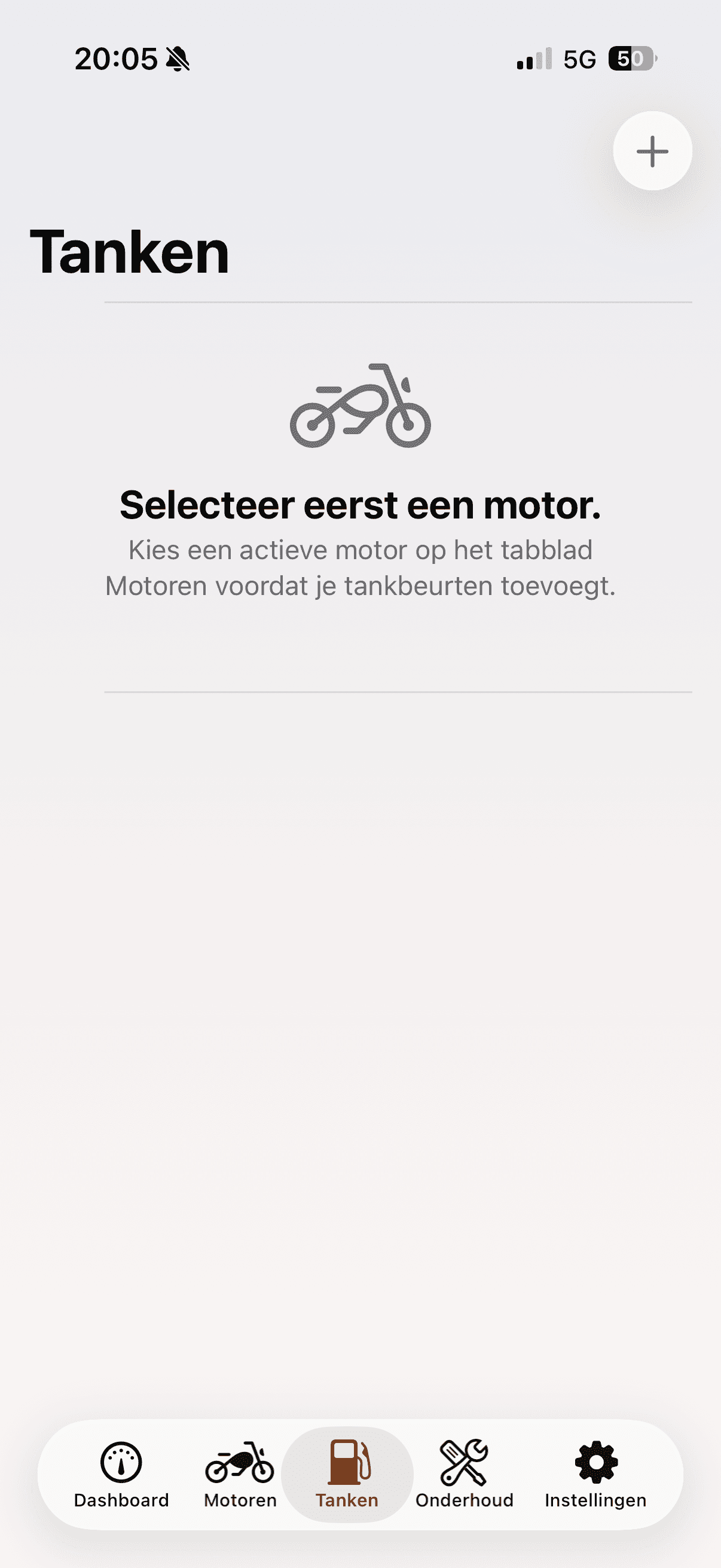 MotoKas App Store-screenshot van tankbeurten registreren