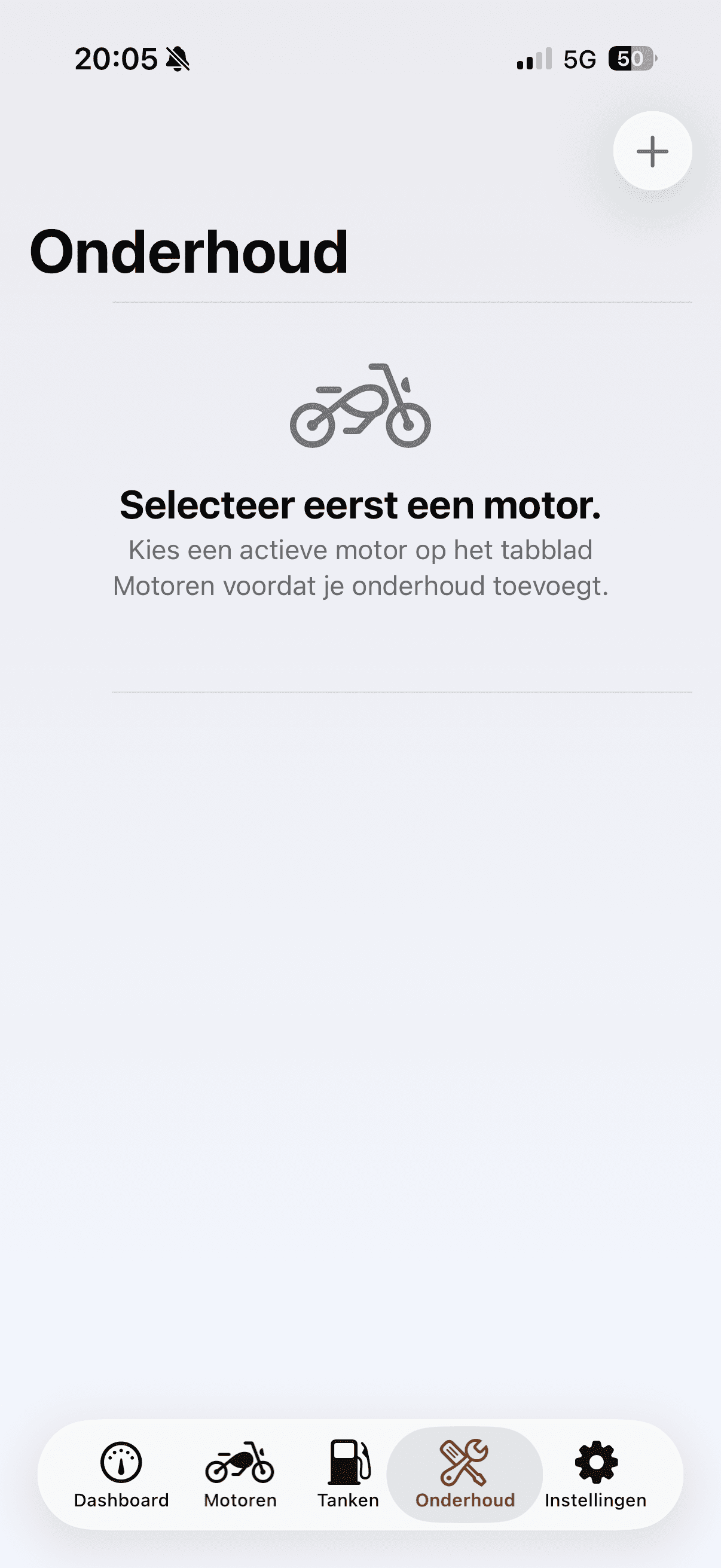 MotoKas App Store-screenshot van onderhoud bijhouden